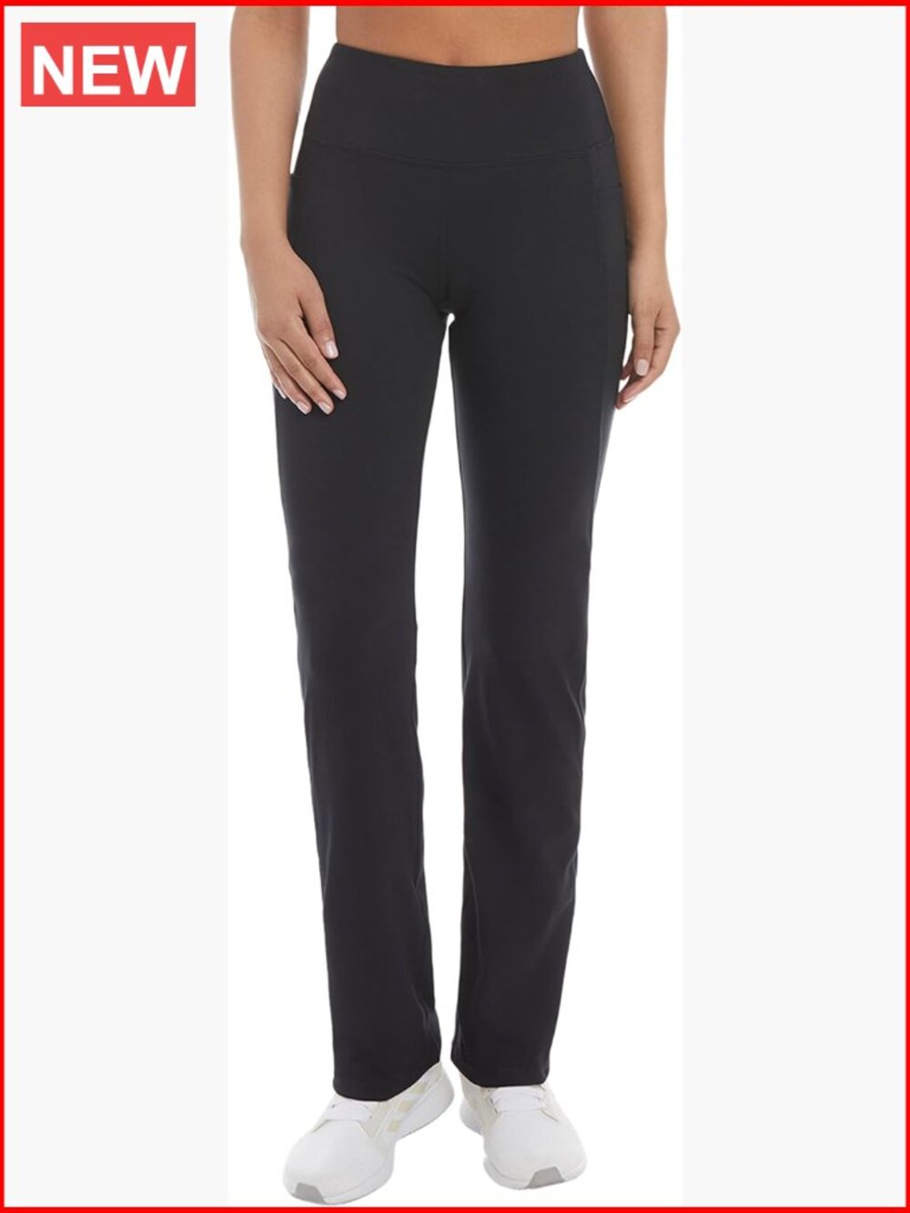 Premium Pocket Slim Flare Yoga Pants - High Rise, 4-Way Stretch, Moisture